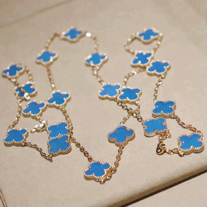 [Clara Jewels]CLOVER 20 MOTIFS TURQUOISE GOLD
