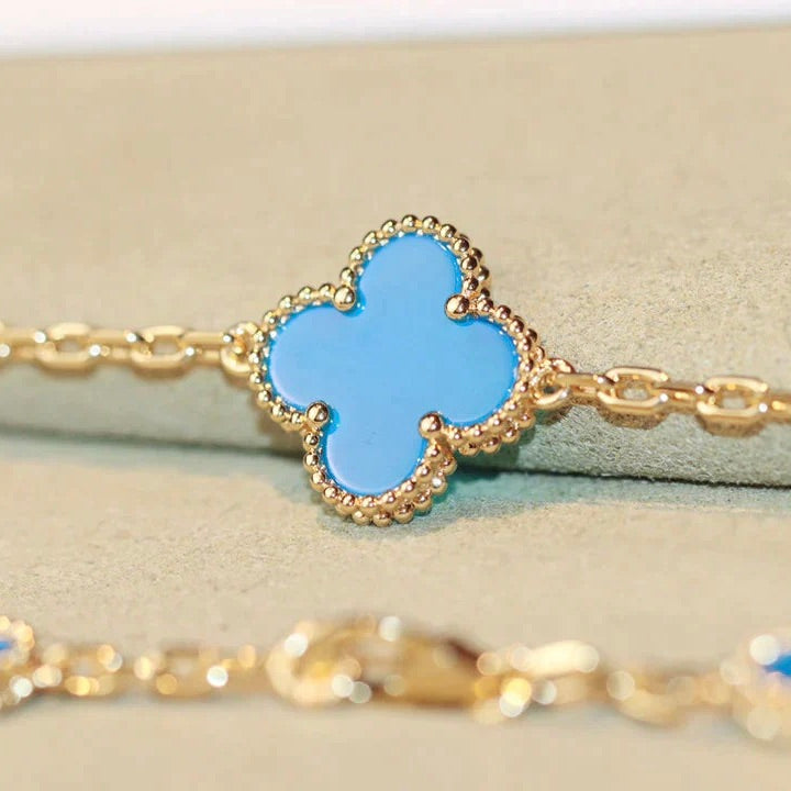 [Clara Jewels]CLOVER 20 MOTIFS TURQUOISE GOLD