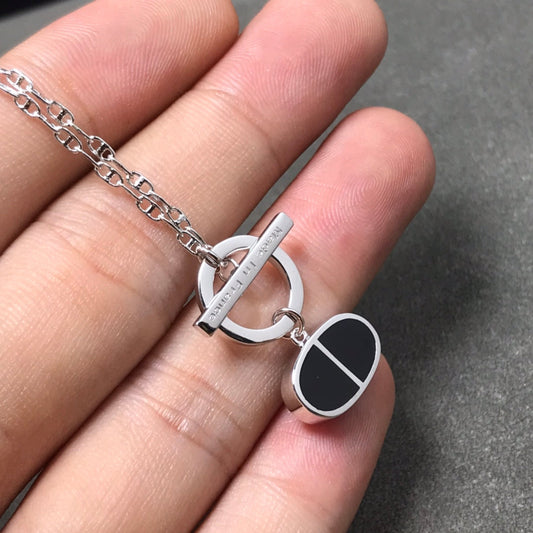 [Clara Jewels]CHAINE VERSO BLACK CERAMIC  NECKLACE