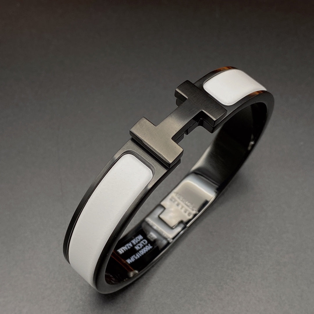 [Clara Jewels]H BRACELET 12MM BLACK WHITE CERAMIC