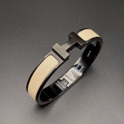 [Clara Jewels]H BRACELET 12MM BLACK BEIGE CERAMIC
