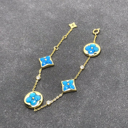 [Clara Jewels]STAR AND SUN TURQUOISE 4 MOTIFS 3 DIAMONDS