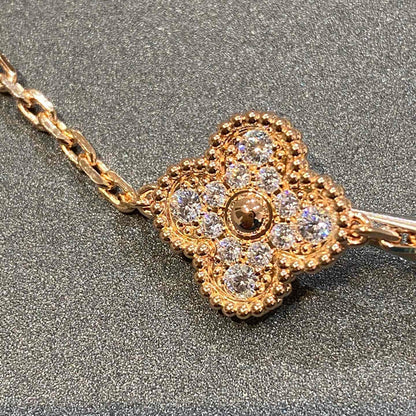 [Clara Jewels] CLOVER 5 MOTIF FULL DIAMOND BRACELET COLLECTION
