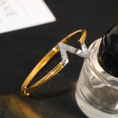 [Clara Jewels]VOLTE UPSITE DOWN GOLD DIAMOND BRACELET