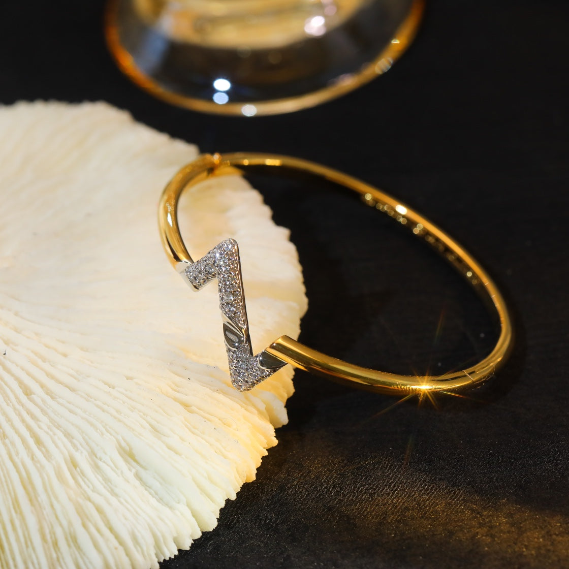 [Clara Jewels]VOLTE UPSITE DOWN GOLD DIAMOND BRACELET