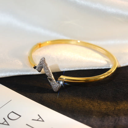 [Clara Jewels]VOLTE UPSITE DOWN GOLD DIAMOND BRACELET