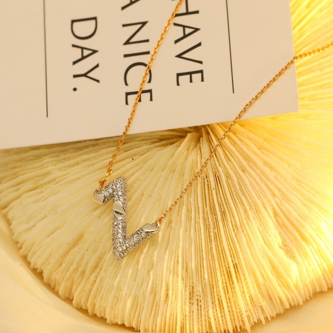 [Clara Jewels]VOLT SILVER DIAMOND PEDANT NECKLACE