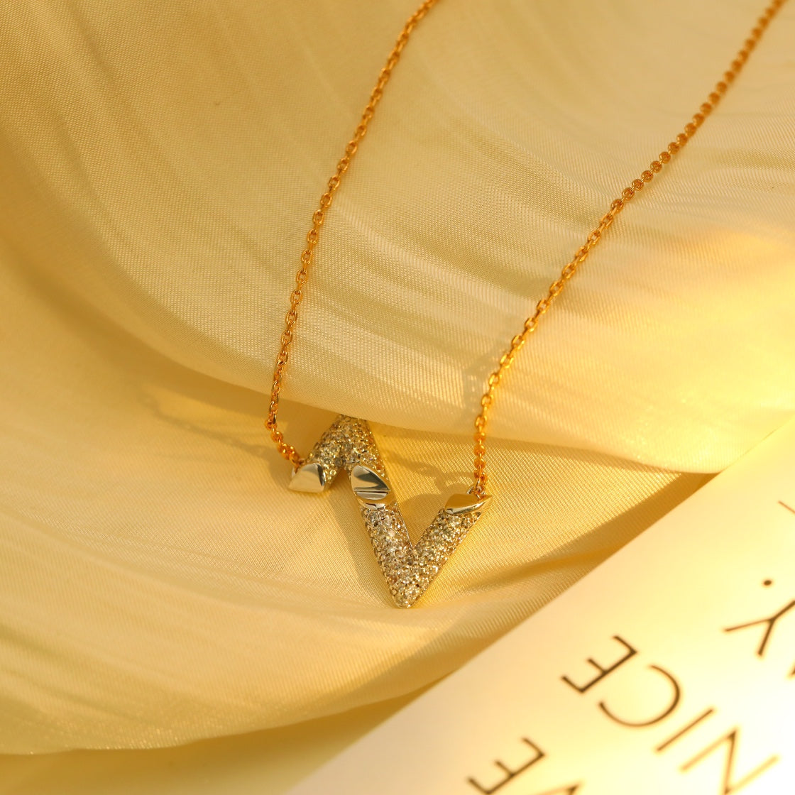 [Clara Jewels]VOLT SILVER DIAMOND PEDANT NECKLACE