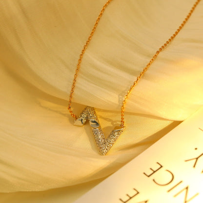 [Clara Jewels]VOLT SILVER DIAMOND PEDANT NECKLACE