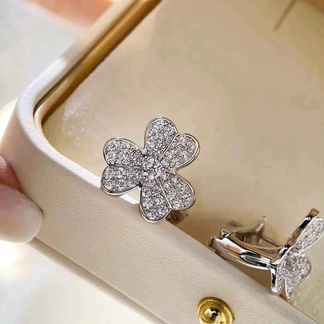 [Clara Jewels]CLOVER COMOS DIAMOND EARRINGS SILVER