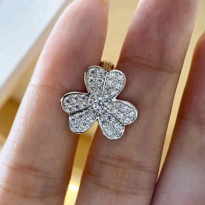 [Clara Jewels]CLOVER COMOS DIAMOND EARRINGS SILVER