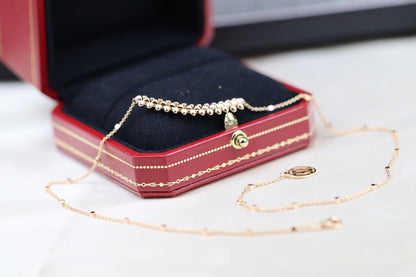 [Clara Jewels]CLASH PINK GOLD NECKLACE