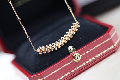 [Clara Jewels]CLASH PINK GOLD NECKLACE