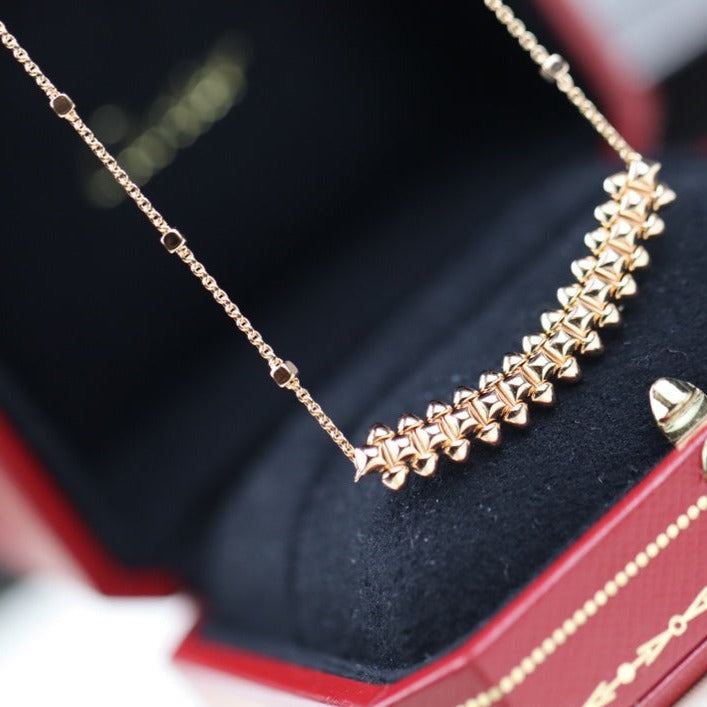 [Clara Jewels]CLASH PINK GOLD NECKLACE