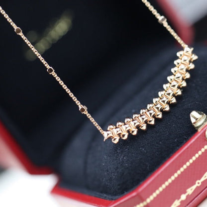 [Clara Jewels]CLASH PINK GOLD NECKLACE