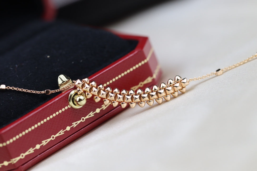 [Clara Jewels]CLASH PINK GOLD NECKLACE