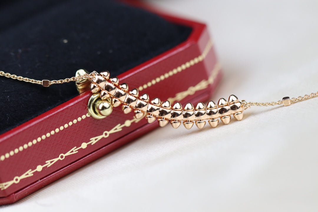 [Clara Jewels]CLASH PINK GOLD NECKLACE