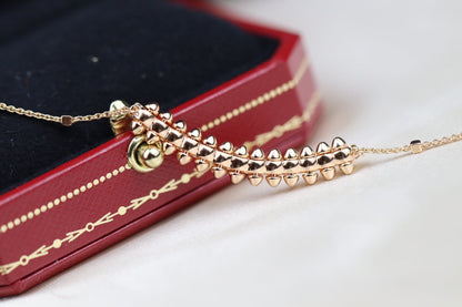 [Clara Jewels]CLASH PINK GOLD NECKLACE