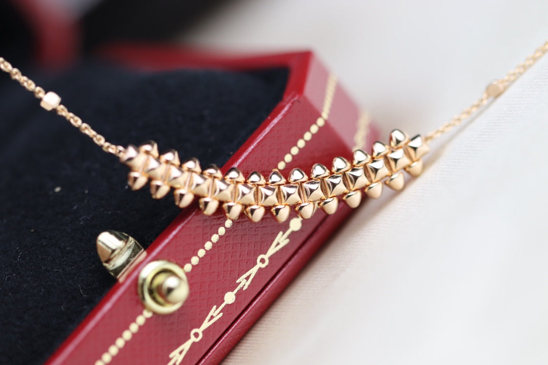 [Clara Jewels]CLASH PINK GOLD NECKLACE