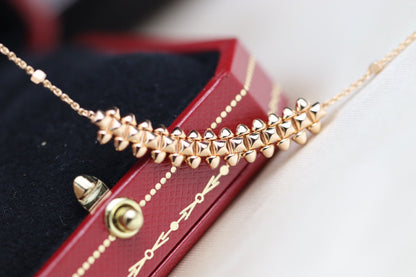 [Clara Jewels]CLASH PINK GOLD NECKLACE