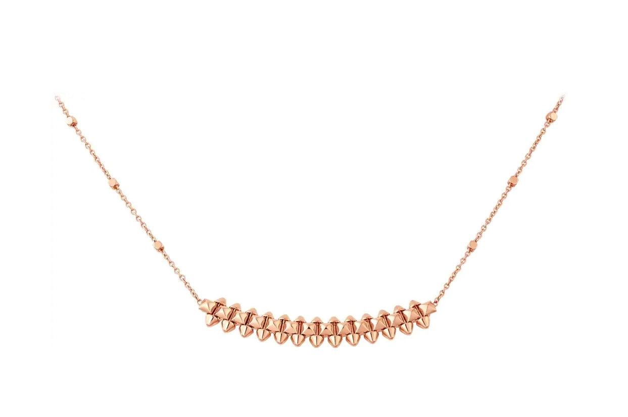 [Clara Jewels]CLASH PINK GOLD NECKLACE