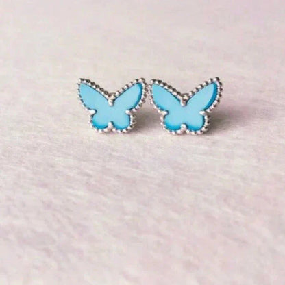 [Clara Jewels]BUTTERFLY TURQUOISE EARRINGS SILVER