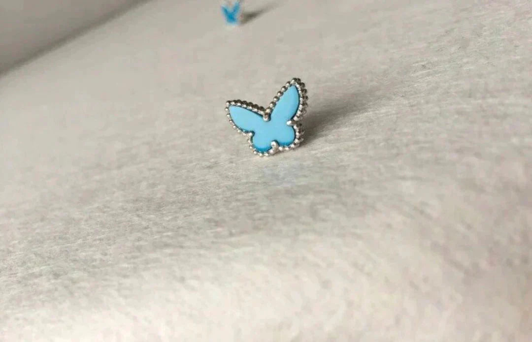 [Clara Jewels]BUTTERFLY TURQUOISE EARRINGS SILVER