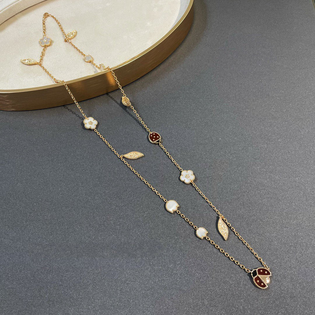 [Clara Jewels]LUCKY SPRING 15 MOTIFS GOLD NECKLACE