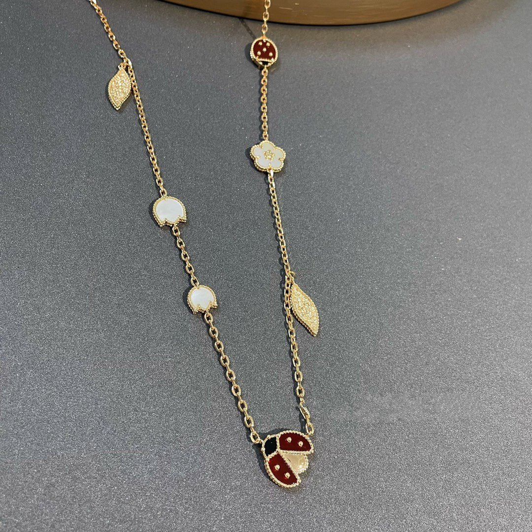 [Clara Jewels]LUCKY SPRING 15 MOTIFS GOLD NECKLACE