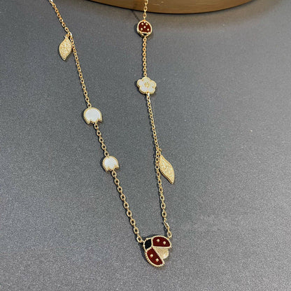 [Clara Jewels]LUCKY SPRING 15 MOTIFS GOLD NECKLACE
