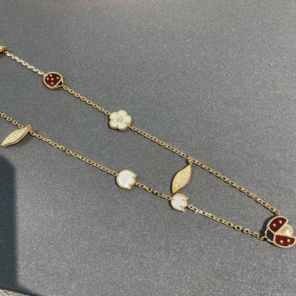 [Clara Jewels]LUCKY SPRING 15 MOTIFS GOLD NECKLACE