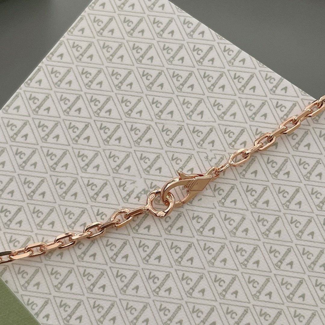[Clara Jewels]LUCKY SPRING 15 MOTIFS ROSE GOLD NECKLACE
