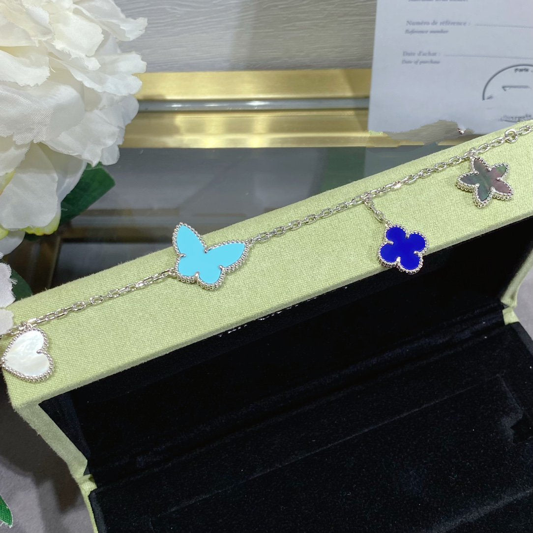 [Clara Jewels]LUCKY SPRING SILVER BRACELET 4 MOTIF