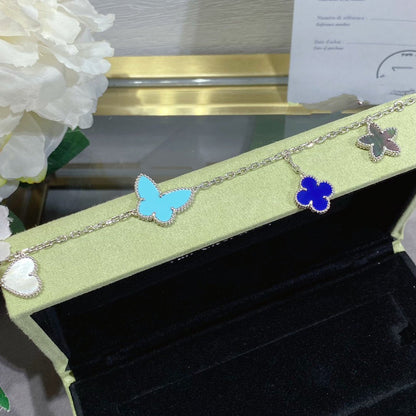 [Clara Jewels]LUCKY SPRING SILVER BRACELET 4 MOTIF