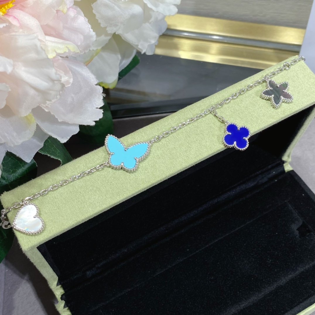 [Clara Jewels]LUCKY SPRING SILVER BRACELET 4 MOTIF