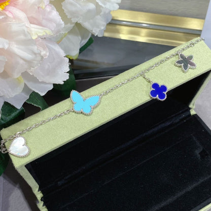 [Clara Jewels]LUCKY SPRING SILVER BRACELET 4 MOTIF
