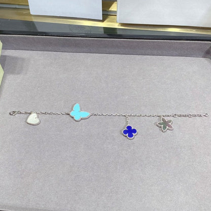 [Clara Jewels]LUCKY SPRING SILVER BRACELET 4 MOTIF