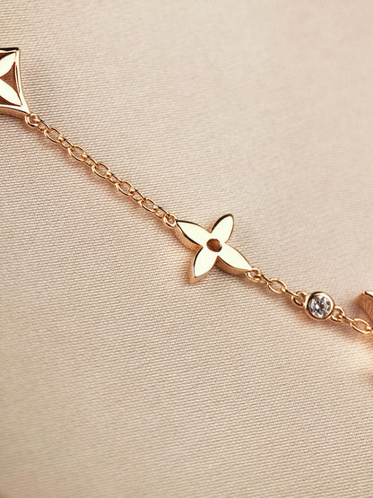 [Clara Jewels]STAR AND SUN 7 MOTIFS GOLD BRACELET