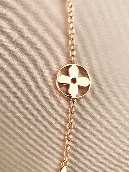 [Clara Jewels]STAR AND SUN 7 MOTIFS GOLD BRACELET