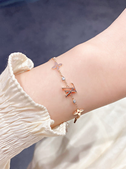[Clara Jewels]STAR AND SUN 7 MOTIFS GOLD BRACELET
