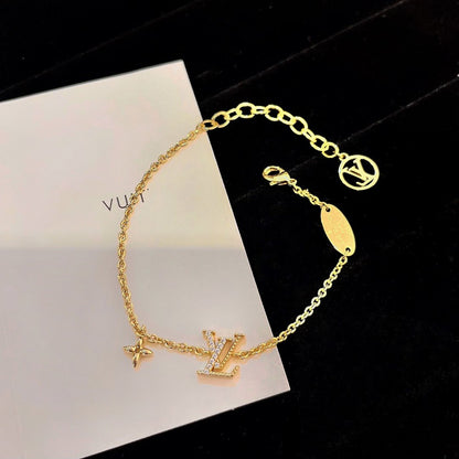 [Clara Jewels]LOGO STAR MOTIF GOLD BRACELET