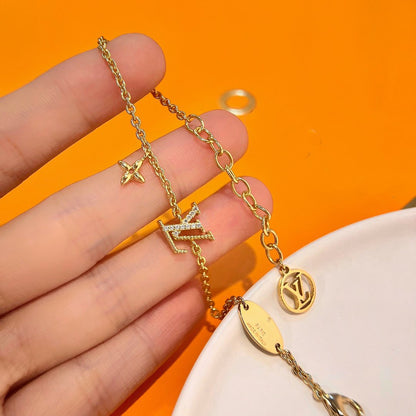 [Clara Jewels]LOGO STAR MOTIF GOLD BRACELET