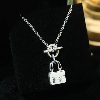 [Clara Jewels]POP H PEDANT SILVER NECKLACE