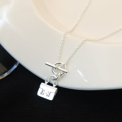[Clara Jewels]POP H PEDANT SILVER NECKLACE