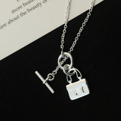 [Clara Jewels]POP H PEDANT SILVER NECKLACE