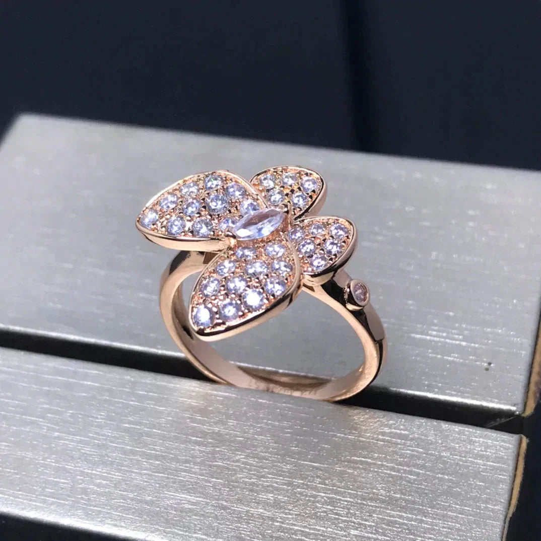 [Clara Jewels]BUTTERFLY PINK GOLD DIAMOND RING