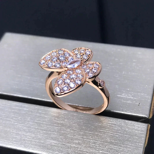 [Clara Jewels]BUTTERFLY PINK GOLD DIAMOND RING
