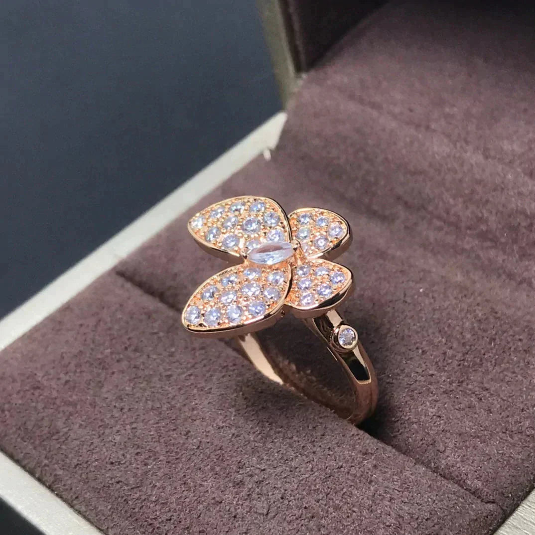 [Clara Jewels]BUTTERFLY PINK GOLD DIAMOND RING