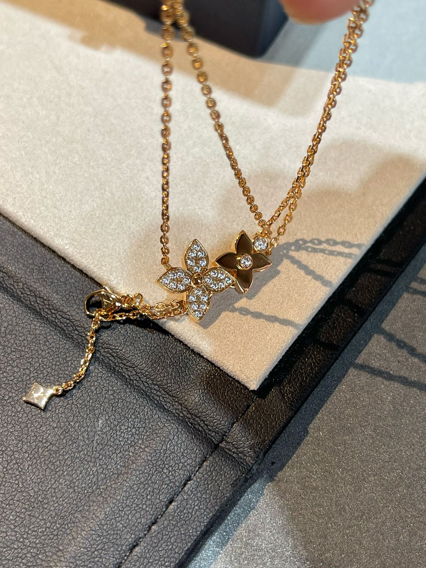 [Clara Jewels]STAR BLOSSOM NECKLACE PINK GOLD DIAMONDS