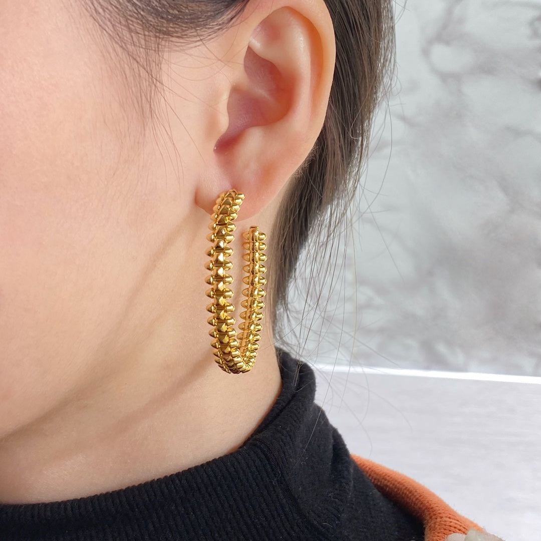 [Clara Jewels]CLASH LARGE HOOP EARRINGS